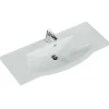 Waschbecken geschwungen 'Juno' Glas 117 x 1,5 x 49,1 cm