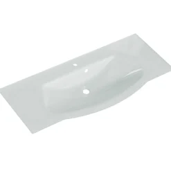 Waschbecken geschwungen 'Juno' Glas 117 x 1,5 x 49,1 cm