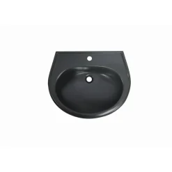 Waschbecken halbrund anthrazit 60 x 21 x 51,5 cm