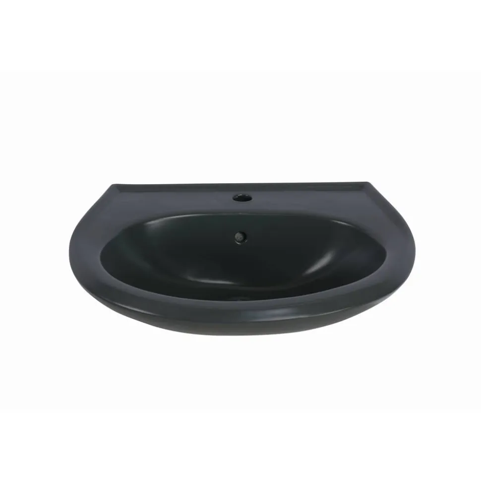 Waschbecken halbrund anthrazit 60 x 21 x 51,5 cm