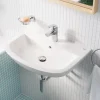 Waschbecken halbrund 'Bau Keramik' weiß 55 x 15 x 18,6 cm