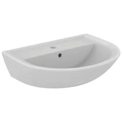 Waschbecken halbrund 'Eurovit' weiß 60 x 18,9 x 47 cm
