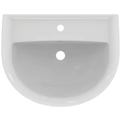 Waschbecken halbrund 'Eurovit' weiß 60 x 18,9 x 47 cm
