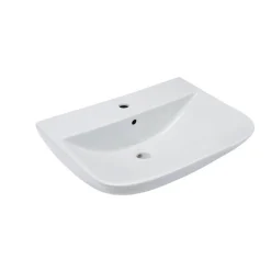 Waschbecken halbrund 'Rivo' weiß 60 x 17 x 45 cm