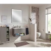 Waschbecken mit Unterschrank 'B.Paris' grau matt 70,5 x 49,8 x 46,5 cm