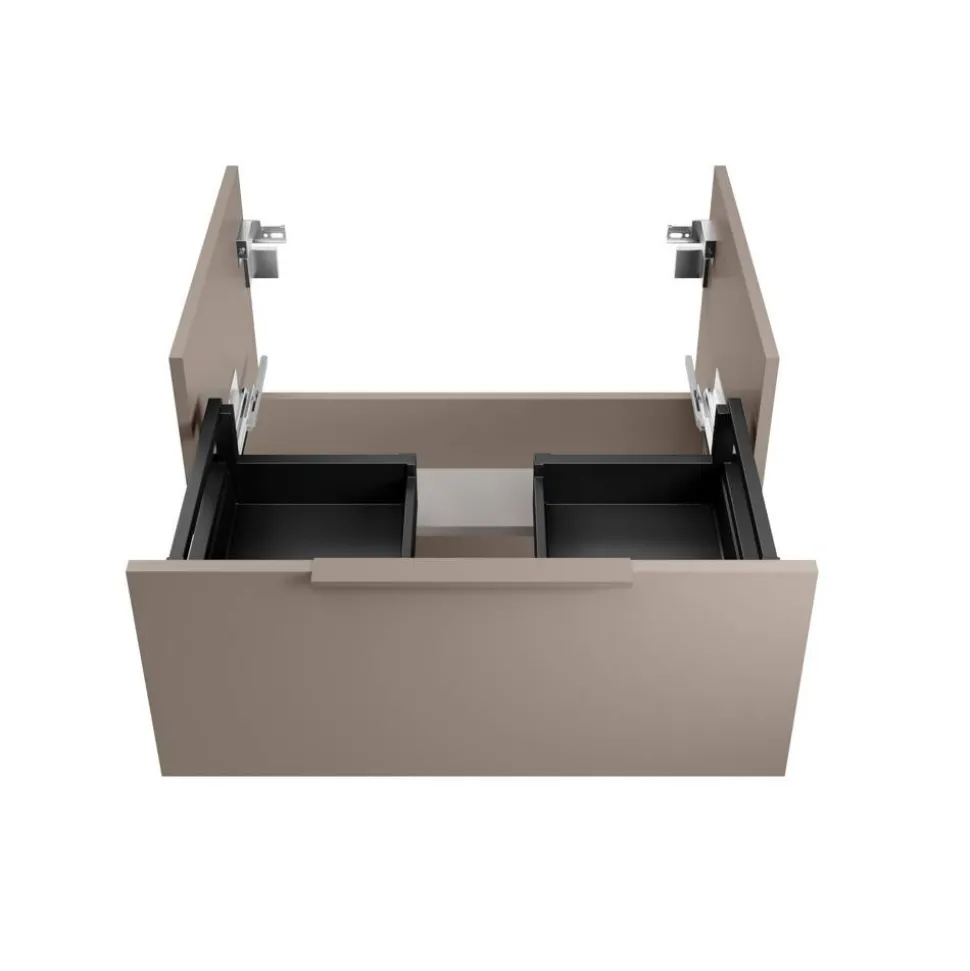 Waschbecken mit Unterschrank 'B.Paris' grau matt 70,5 x 49,8 x 46,5 cm
