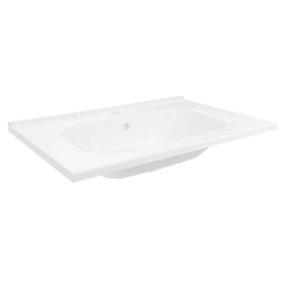 Waschbecken mit Unterschrank 'B.Paris' grau matt 70,5 x 49,8 x 46,5 cm