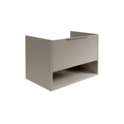 Waschbecken mit Unterschrank 'B.Paris' grau matt 70,5 x 49,8 x 46,5 cm