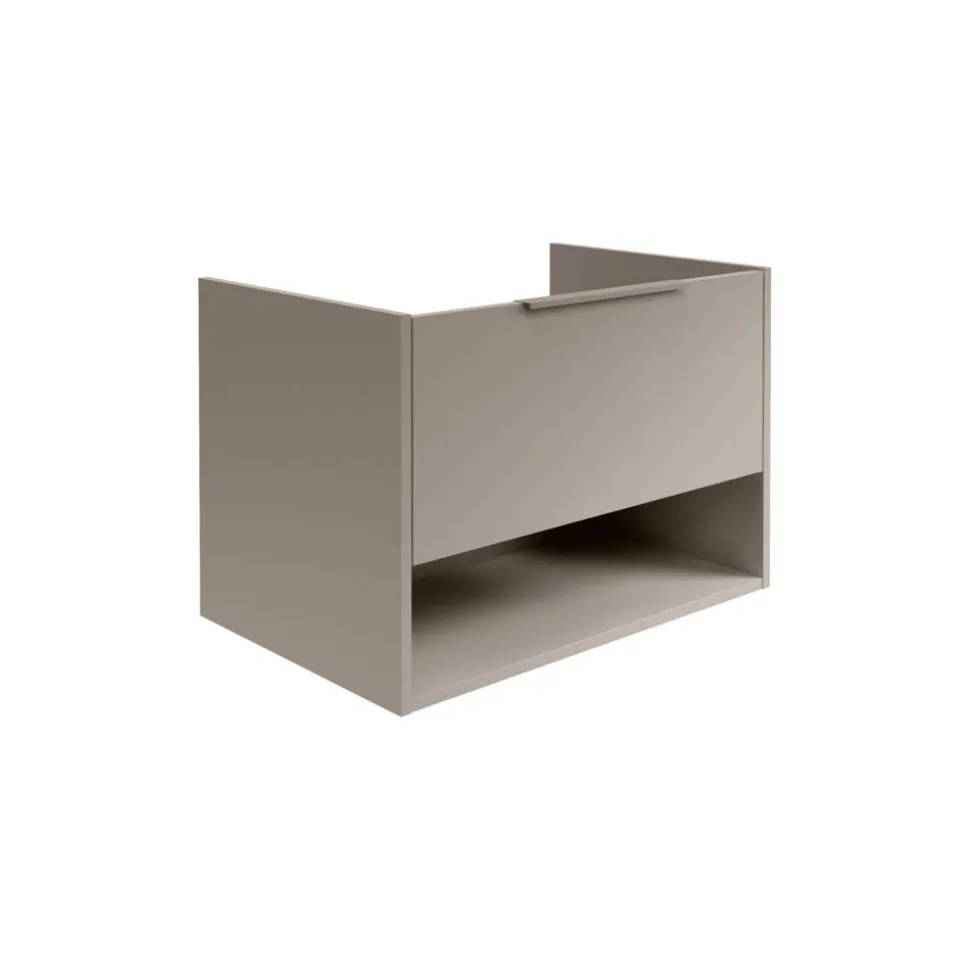 Waschbecken mit Unterschrank 'B.Paris' grau matt 70,5 x 49,8 x 46,5 cm