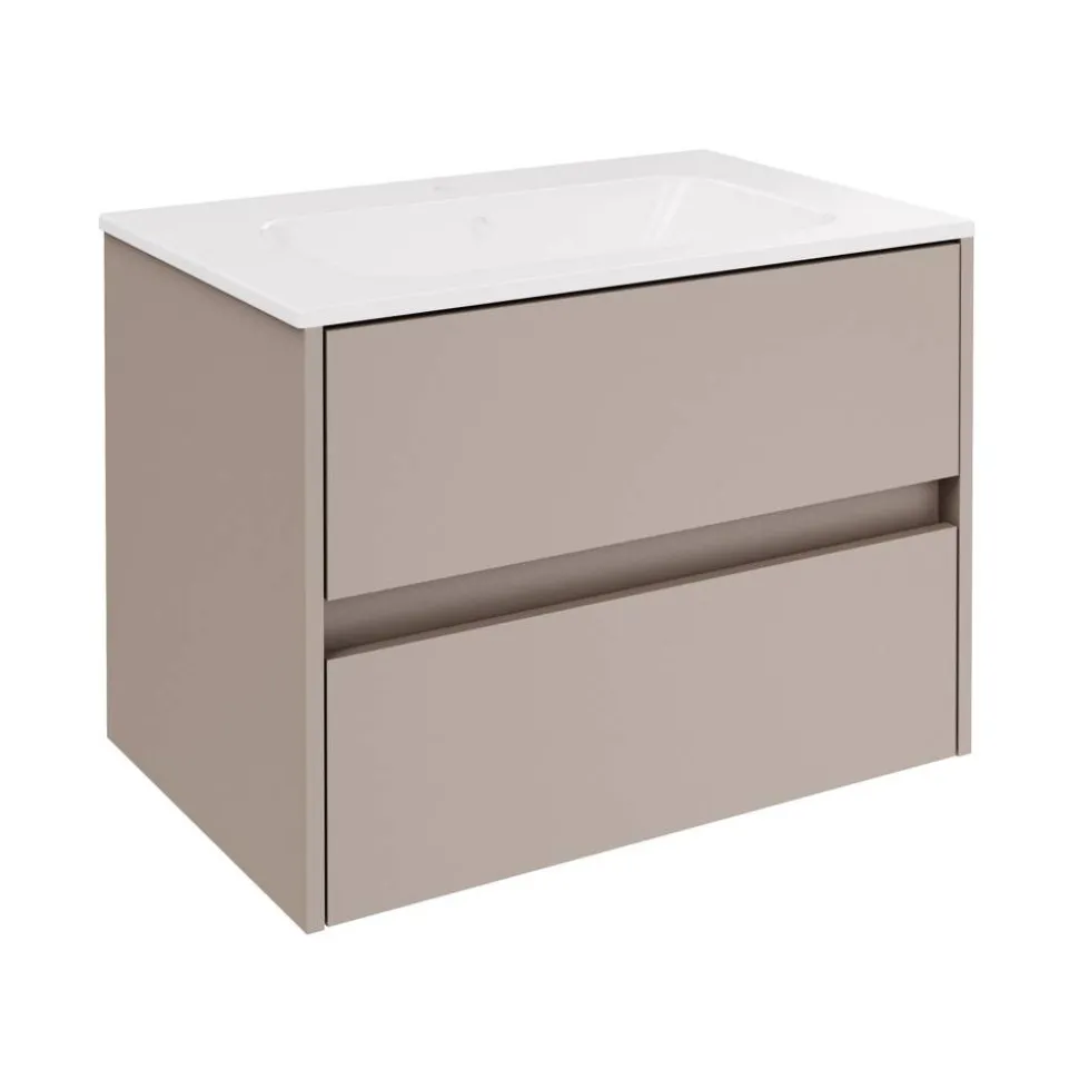 Waschbecken mit Unterschrank 'Compact Line' kaschmir 71 x 51,5 x 46,5 cm