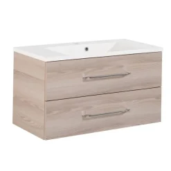 Waschbecken mit Unterschrank 'B.Clever' braun 90 x 50,8 x 46 cm