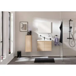 Waschbecken mit Unterschrank 'Compact Line' eichefarben 71 x 51,5 x 46,5 cm