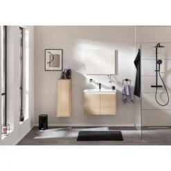 Waschbecken mit Unterschrank 'Compact Line' eichefarben 71 x 51,5 x 46,5 cm