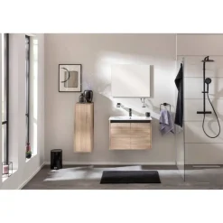 Waschbecken mit Unterschrank 'Compact Line' braun 71 x 51,5 x 46,5 cm