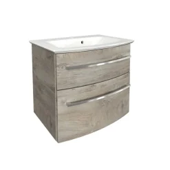 Waschbecken mit Unterschrank 'B.Style' braun 63,2 x 54,3 x 46 cm 2-teilig