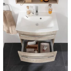 Waschbecken mit Unterschrank 'B.Style' braun 63,2 x 54,3 x 46 cm 2-teilig