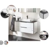 Waschbecken mit Unterschrank 'Flair' weiß/schwarz 101 x 49,3 x 46,5 cm