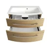 Waschbecken mit Unterschrank 'B.Style' braun 83,2 x 54,3 x 46 cm