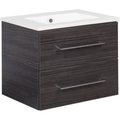 Waschbecken mit Unterschrank 'B.Perfekt' anthrazit 62 x 51 x 48 cm
