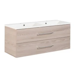 Waschbecken mit Unterschrank 'B.Clever' braun 120 x 50,8 x 46 cm