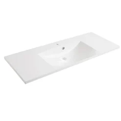 Waschbecken mit Unterschrank 'B.Clever' weiß glänzend 120 x 62,5 x 46 cm