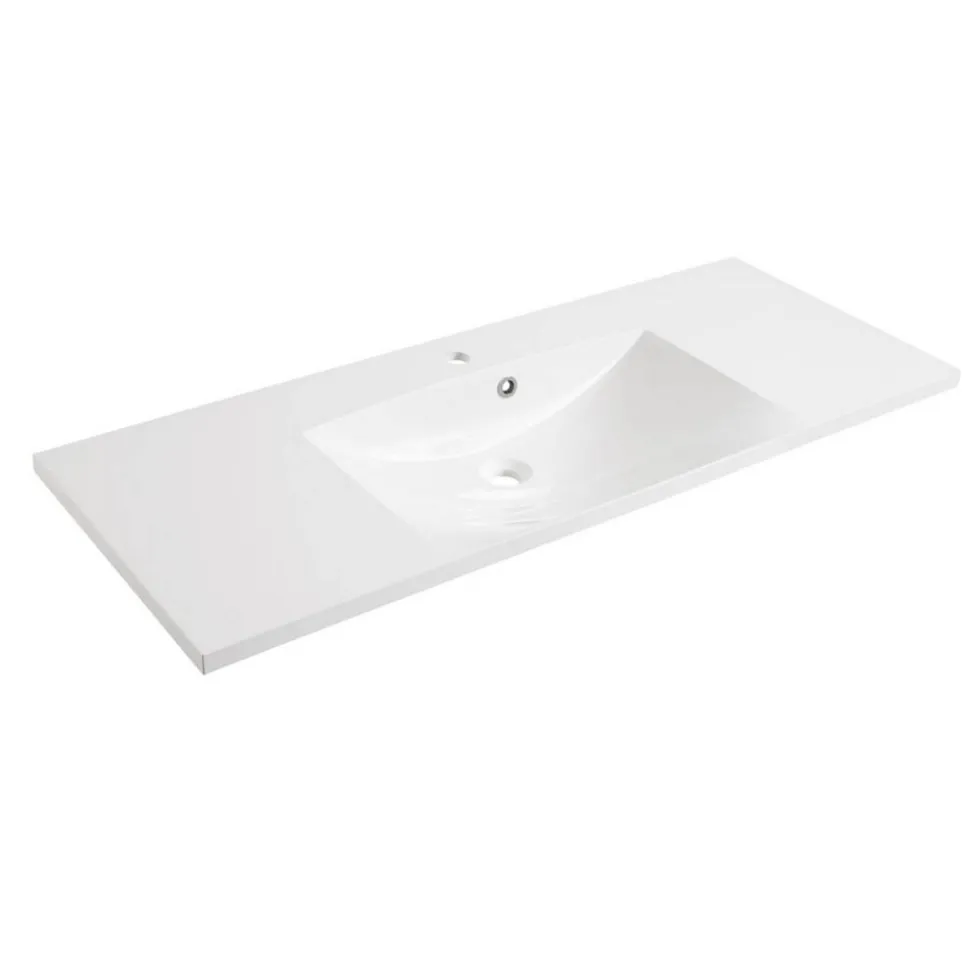 Waschbecken mit Unterschrank 'B.Clever' weiß glänzend 120 x 62,5 x 46 cm
