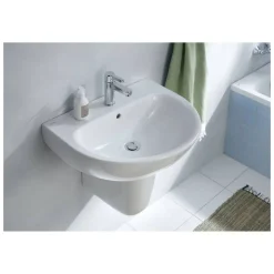 Waschbecken oval 'Renova' weiß 60 x 19 x 48 cm