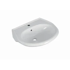 Waschbecken oval weiß 60 x 21 x 50 cm