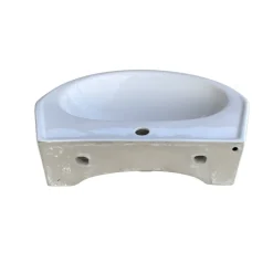 Waschbecken oval weiß 60 x 21 x 51,5 cm