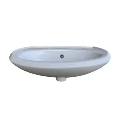 Waschbecken oval weiß 60 x 21 x 51,5 cm