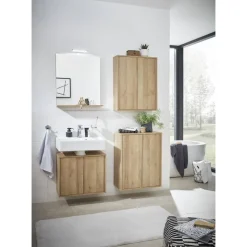 Waschbeckenunterschrank 'Finn' braun matt 60 x 50 x 30,5 cm