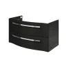 Waschbeckenunterschrank 'Juno' grau glänzend 90 x 48,2 x 48,1 cm