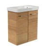 Waschbeckenunterschrank 'Milano' braun foliert 52 x 61 x 27,5 cm