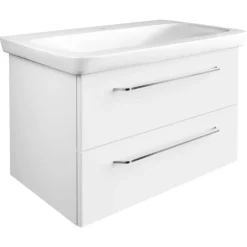 Waschbeckenunterschrank 'Milano' weiß 80 x 49,5 x 48 cm
