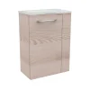 Waschbeckenunterschrank 'SBC' braun matt 44 x 60 x 24,3 cm links