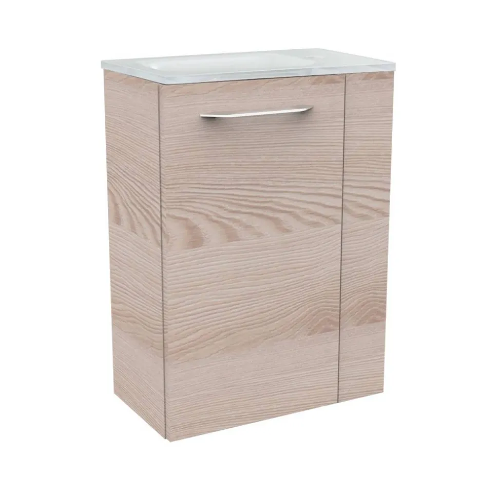 Waschbeckenunterschrank 'SBC' braun matt 44 x 60 x 24,3 cm links