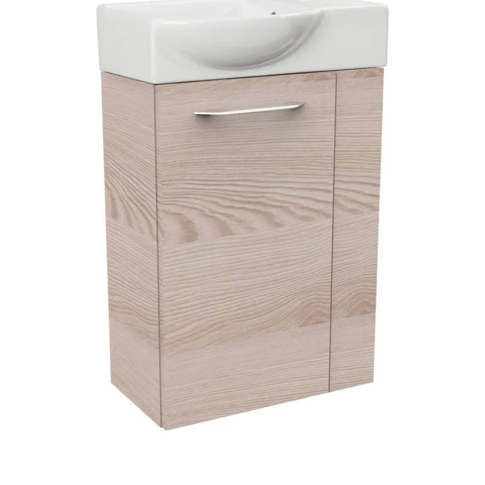 Waschbeckenunterschrank 'SBC' braun matt 44 x 60 x 24,3 cm links