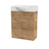 Waschbeckenunterschrank 'SBC' braun matt 52 x 60 x 24,3 cm