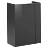 Waschbeckenunterschrank 'SBC' anthrazit glänzend 44 x 60 x 24,3 cm links
