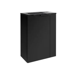 Waschbeckenunterschrank 'SBC' schwarz matt 44 x 60 x 24,3 cm links