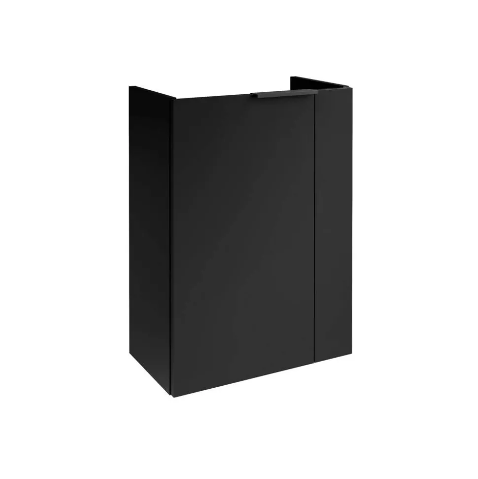 Waschbeckenunterschrank 'SBC' schwarz matt 44 x 60 x 24,3 cm links