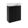 Waschbeckenunterschrank 'SBC' schwarz matt 52 x 60 x 24 cm