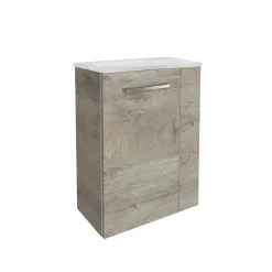 Waschbeckenunterschrank 'SBC' braun matt 44 x 60 x 24,3 cm links