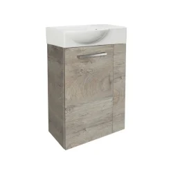 Waschbeckenunterschrank 'SBC' braun matt 44 x 60 x 24,3 cm links
