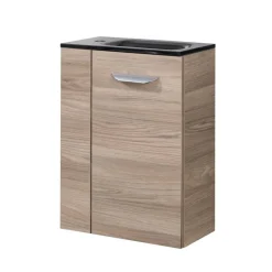Waschbeckenunterschrank 'SBC' braun matt 44 x 60 x 24,3 cm rechts