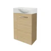 Waschbeckenunterschrank 'SBC' braun matt 44 x 60 x 24,3 cm rechts