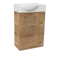 Waschbeckenunterschrank 'SBC' braun matt 44 x 60 x 24,3 cm links