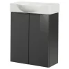 Waschbeckenunterschrank 'SBC' anthrazit matt 52 x 60 x 24,3 cm