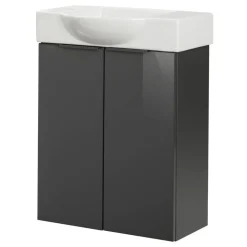 Waschbeckenunterschrank 'SBC' anthrazit matt 52 x 60 x 24,3 cm