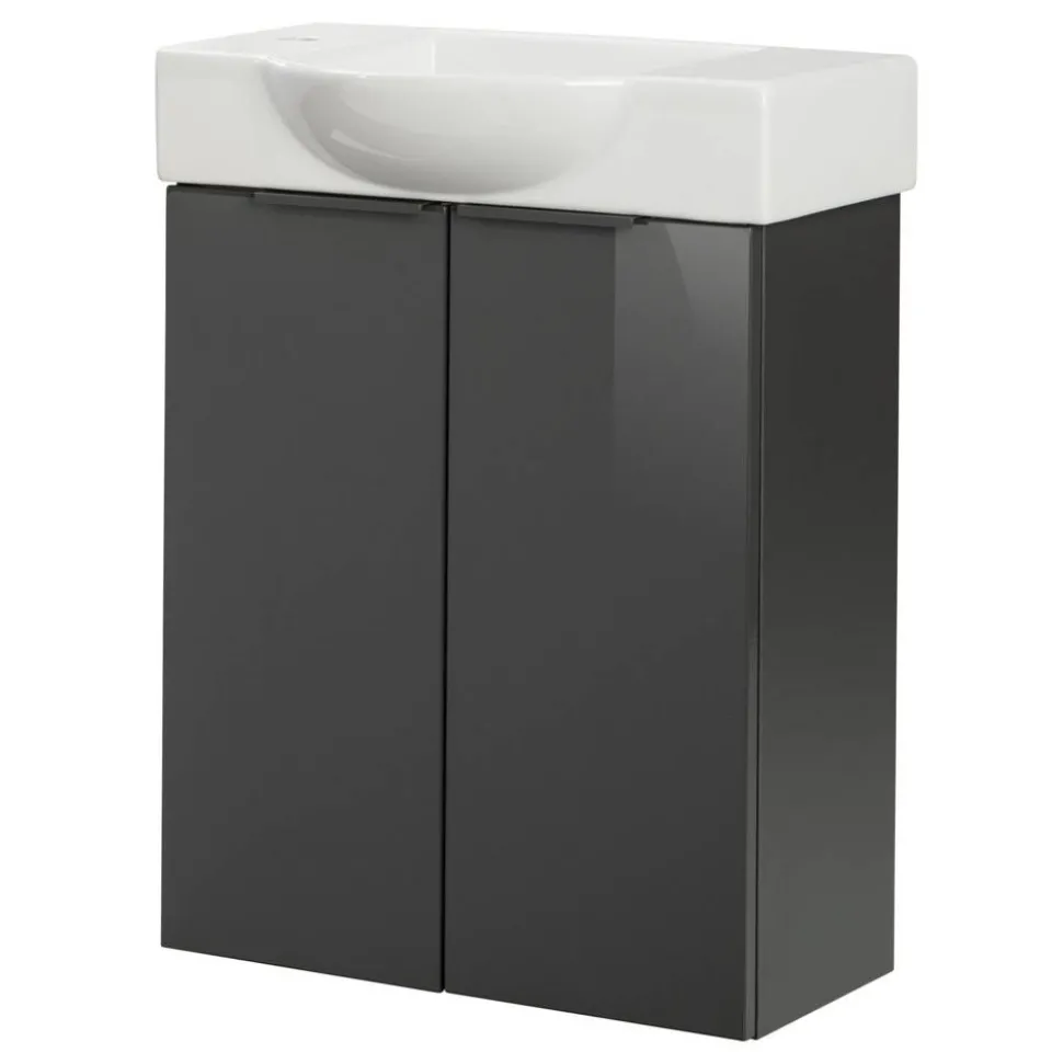 Waschbeckenunterschrank 'SBC' anthrazit matt 52 x 60 x 24,3 cm